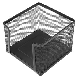 Metal Desk Organiser 10 x 10 x 7.9 cm Black Mesh Metal Office Organiser Mesh Desk Organiser Desk Accessories for Sticky Notes, Stapler