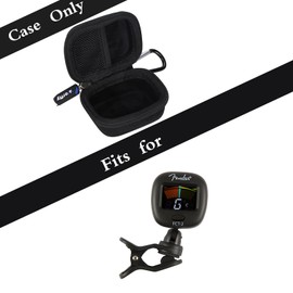 Case for Fender FCT-2 for Peterson StroboClip HD/HDC Professional Clip-On Tuner - Hard Travel Carrying Storage Bag (Black-Small)