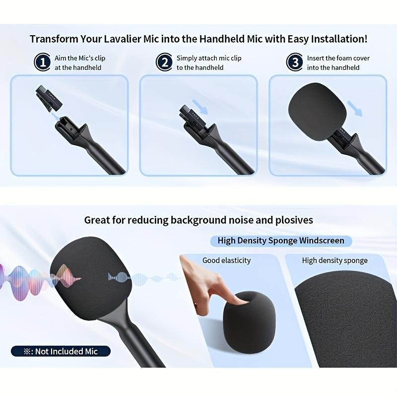 Portable Handheld Microphone Holder, Durable ABS Wireless Microphone Holder, Microphone