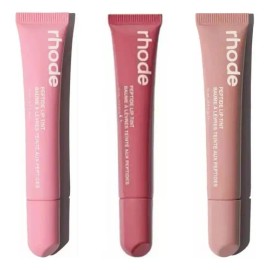 Pack Brillo Labial Peptídico Rhode Hailey: Ribbon, Salty Tan y Toast