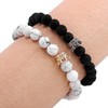 Prosy Multilayer Volcanic Stone Bracelets White Marble Turquoise Set Bead