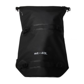 Motorcycle Travel Bag Waterproof Fabric Large Capacity Wearproof Bike Dry Duffel Bag with 4 Quick Release Straps Black 40L