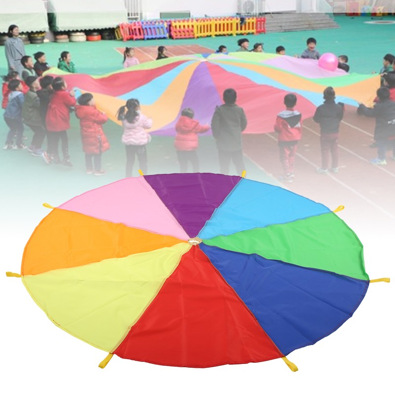 Early Education Equipment MultiFunction Colorful Parachute Game for Group Cooperation(4m