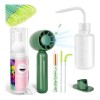 Shampoo Espuma Para Pestañas Y Brocha Para Extensiones Kit Verde