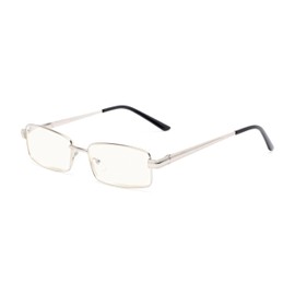 Readers.com Reading Glasses: The Dash Blue Light Reader, Metal rectangle Style for Men and Women