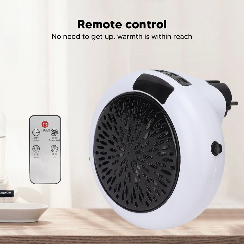 Space Heater Mini White with Remote Control Wall Mounted Air