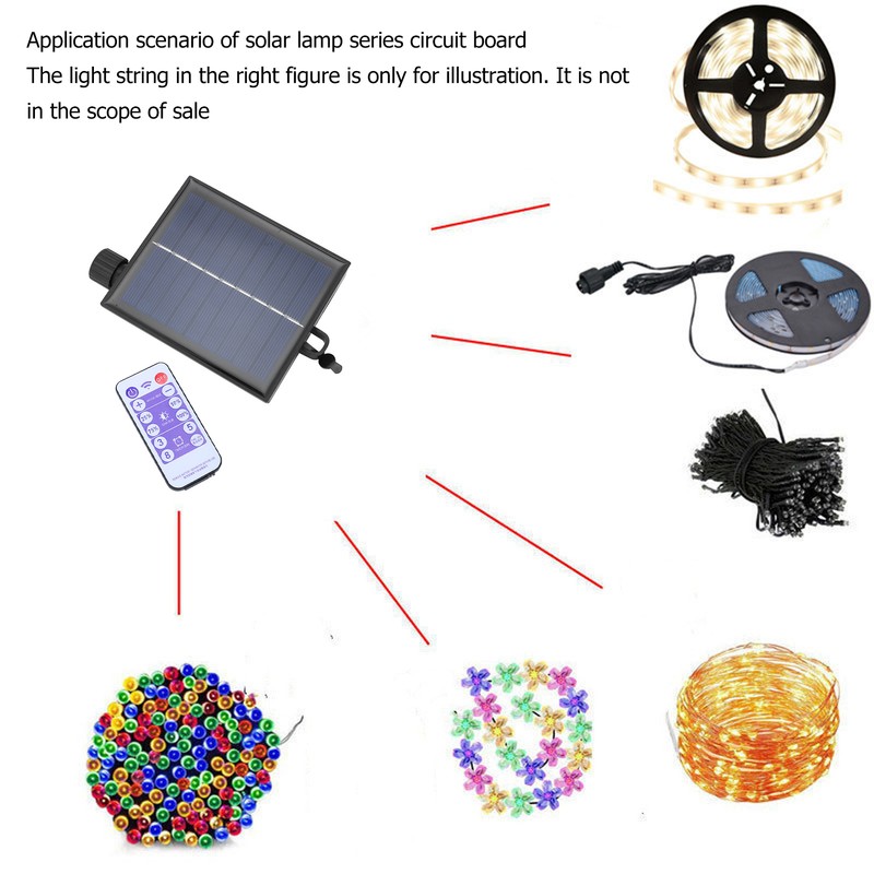 Solar String Light Control Box Automatic Waterproof Adjustable Luminance Solar