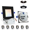 Adetu 6 inch 5CCT Black Square Led Recessed Lighting, 14W