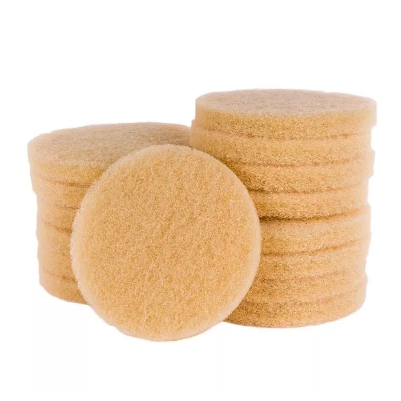 CIMEX 8" Cimex Beige Pads for Carpet Scrubbing - Fits