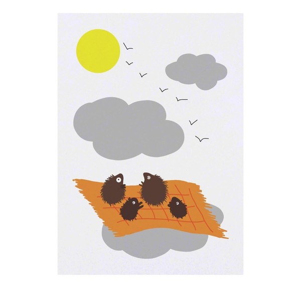 'Hedgehogs On A Magic Carpet ' Temporary Tattoo - Water