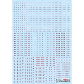 HiQparts 1/144 RB03 Caution Decal Red & Gray 1 Piece Plastic Model Decal RB03-144RAG