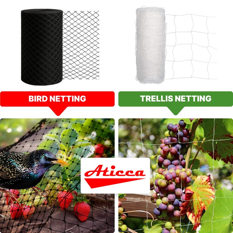 Aticca Heavy Duty Bird Netting for Garden Protection & Fruit