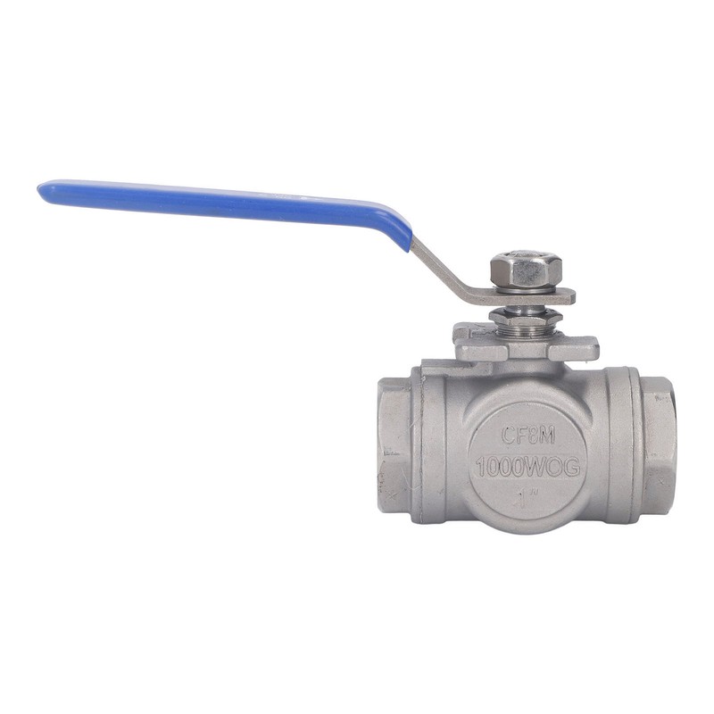 3 Way Ball Valve 1in 304 Stainless Steel Female T