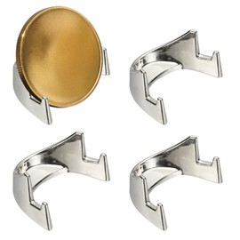 PATIKIL Coin Display Stands, 4Pcs Mini Coin Easel Presentation Holder for Silver Dollar Collectors Collection Supplies, Silver