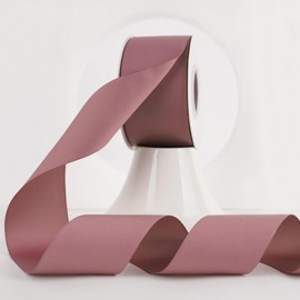 MEEDEE Rosy Mauve Grosgrain Ribbon 2 Inch Grosgrain Hair Ribbon 25 Yards Per Roll Pink Wedding Ribbon for Hair Bow Supplies Boutique Grosgrain Ribbons for Crafts, Sewing, Scrapbooking