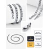 U7 Mens, Women Silver Cuban Chain Necklace Chains for Men