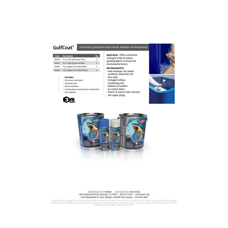 RectorSeal GulfCoat 80400 HVAC Coil Protector, Extends HVACR Life, HVAC,