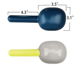2PCS Pet Food Scoop with Ergonomic Bag Clip Handle for Cats Puppies and Small Dogs Measuring Scoop - 1 Cup Measuring Scoop for 100g