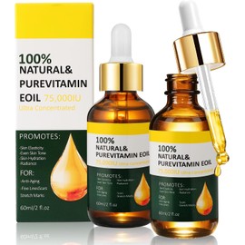FUWEN 2PCS 120ml Aceite de Vitamina E para La Cara, Aceite Corporal Natural, Hidratante, Nutritivo, Aceites Hidratantes para Cuidado de La Piel, Cuidado del Cabello, Masaje Corporal, Gua Sha