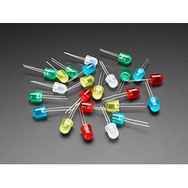 Adafruit 4204 Diffused 10mm LED Pack - 5 LEDs Each in 5 Colors - 25 Pack