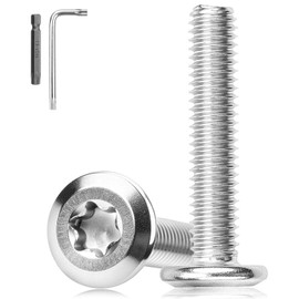 XRXYMQ Pack of 12 M8 Flat Head Screws M8 x 40 mm Screws 304 Stainless Steel Screws Pan Head Screws M8 Torx Screws with Screwdriver Bit Wrench for Assembly Maintenance