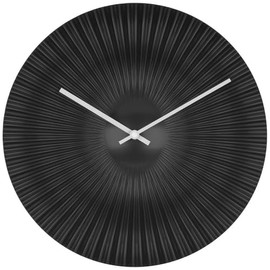 TFA Dostmann Radio-Controlled Rococo 60.3520.01 Analogue Wall Clock Extravagant Modern Black Matt
