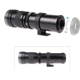 420-800mm f / 8.3-16 Manual Super MFT Telephoto Zoom Lens + T2-M4/3 Lens Adapter for Panasonic GH3 GH4 GH5 GH5s Olympus E-PM1 E-PM2 E-PL1 E-PL2 E-PL3 E-M10 Mark II III Pen-F E-PL8 E-PL9 DSLR Camera