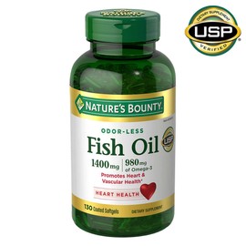 about the condition Nature's Bounty 1400mg Fish Oil 980mg Omega-3 Heart Vascular 130 Coated Softgels