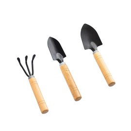 Benepoint 3Pcs Gardening Tools, Mini Tool Set Indoor Garden Kit Miniature Gardening Rake|Trowel |Shovel for Gardening Supplies (Thick Handle)