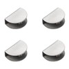 4Pcs Glass Shelf Brackets Stainless Steel Clip Holder Adjustable Glass