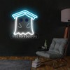 Read More Books Neon Sign, Cute Ghost Reader LED Sign