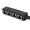 Pissente Cable Adapter, RJ45 Splitter Adapter 1 to 4 Port
