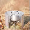 12 Plate Camping Stove Wind Shield Foldable Aluminum Camping Outdoor