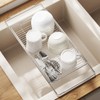 MINGFANITY Extendable Dish Drying Rack Over The Kitchen Sink, Vegetables