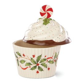 Lenox 886642 - Plato de dulces para cupcakes, diseño navideño
