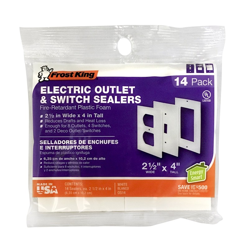 Frost King Electric Outlet Sealers - 14 Pack