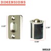 Ball Catch Door Hardware for Closet or Cabinet, Satin Nickel