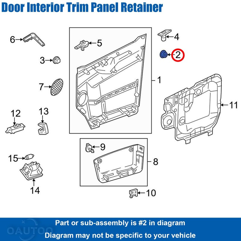 OAUTOO 20pcs Door Interior Trim Panel Retainer Clip for Mercedes
