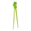 Green Maneki Neko Lucky Cat Reusable Training Chopsticks Set W/