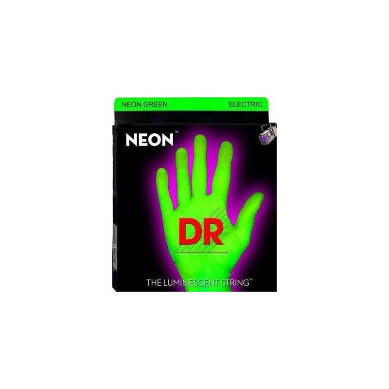 DR Strings Hi-Def NEON Green Coated Lite 7-String Electric Guitar