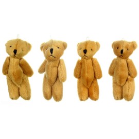 NEW 4 X Cute And Cuddly Small Brown Teddy Bear - Gift Present Birthday Xmas
