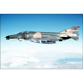History Galore 24"x36" Gallery Poster, f-4 Phantom ii Wild Weasel Modified to The F-4G Configuration with an AGM-45 Shrike Missile Under The Wing