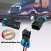 Set 2 Pins A/C Compressor Connector Wiring Harness Male +