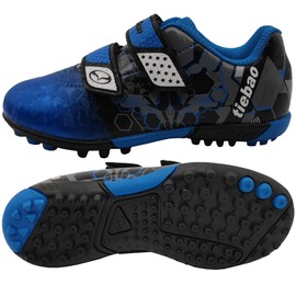 tiebaoGanar Football Shoes Boys Girls Firm Ground Outdoor Sports Shoes Football Cleat Shoes Turf Shoes Size 25-37, blue