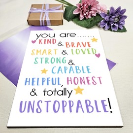 Motivational Wall Art Sign Plaque Inspire Every Day Vibrant Print A4 Wooden Home Décor Uplifting Decoration