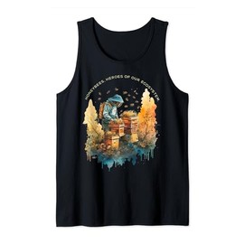 Honeybees, heroes of our ecosystem. Beekeeper Bee-Themed Pol Tank Top