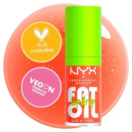 NYX PROFESSIONAL MAKEUP Fat Oil Lip Drip Gloss Tono Follow Back, 4.8ml - Brillo labial efecto jugoso hasta por 12H, infusionado con aceite de...      