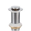 Polished Chrome Pop Up Sink Drain Without Overflow, Bathroom Faucet