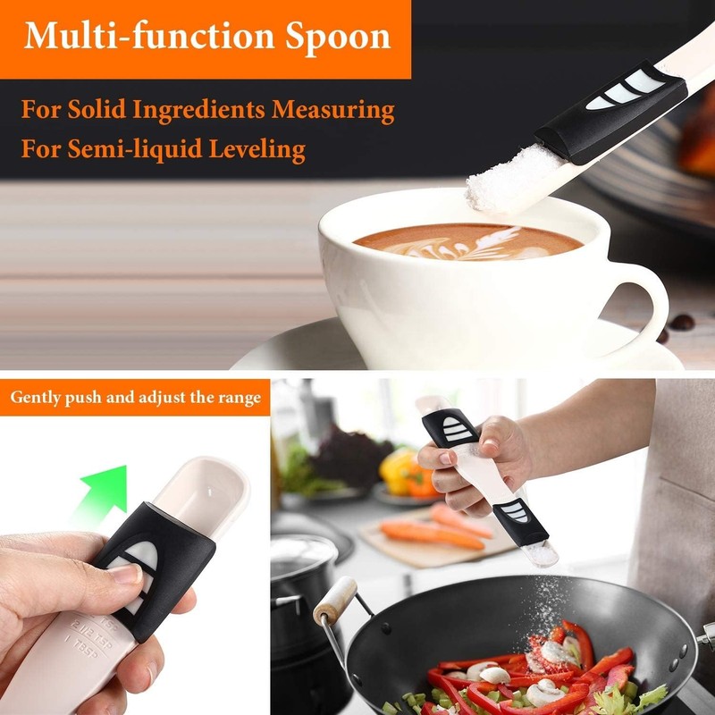 Measuring Spoon Double End, 2 IN 1, Adjustable Scale FROM