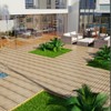 11 PCS Wood Plastic Composite Interlocking Deck Tiles 12" x